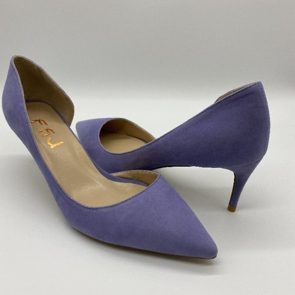 FSJ Women Basic Slip on D'Orsay Pumps Heels Pointe - Picture 9 of 11